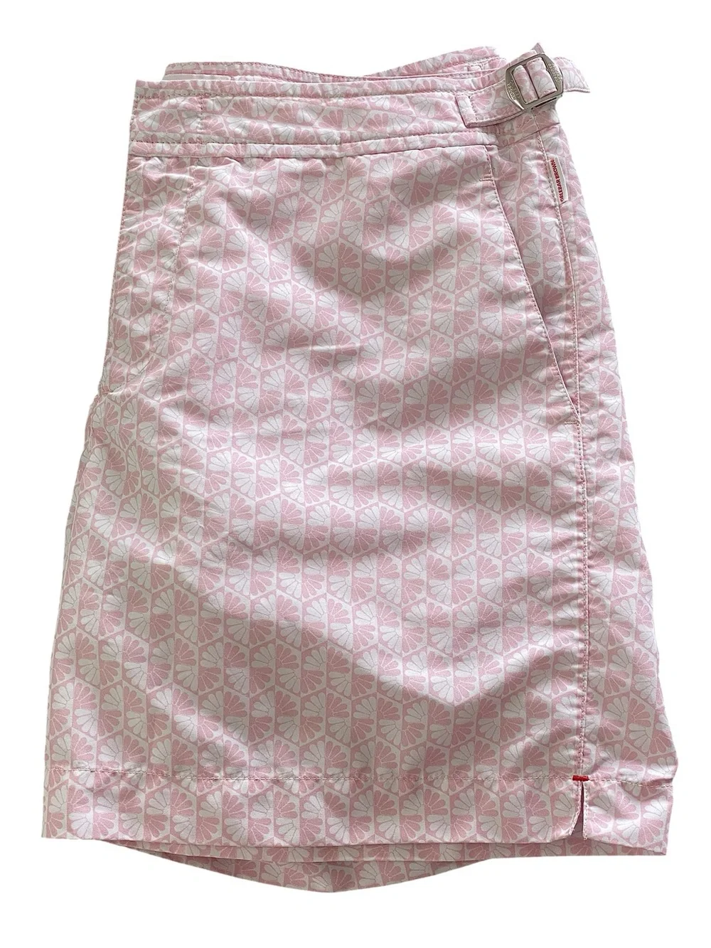 Orlebar Brown Bulldog Otaru Swim Shorts 32 SS23 Pink Geometric Print Fasteners